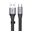 Baseus Simple flat cable USB / USB Type C SuperCharge 5A 40W Quick Charge 3.0 QC 3.0 23cm gray