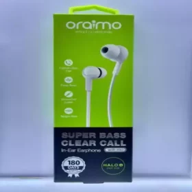 ORAIMO OEP-E26 Super Bass Clear Call earphone with mic Wired Headset Wired Headset (White, In the Ear)